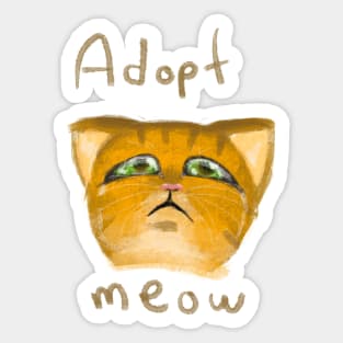 Adopt Meow Sticker